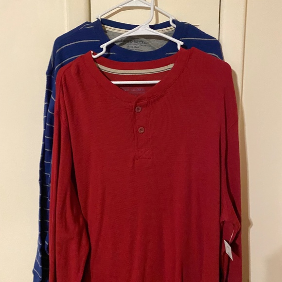 Men’s waffle long sleeve shirts - Picture 1 of 2